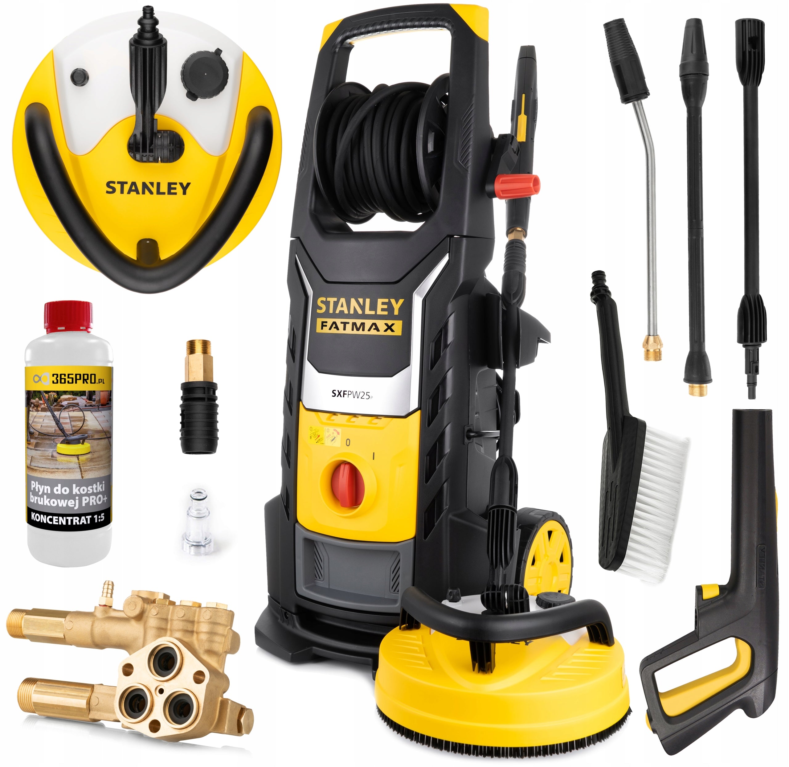 PRESSURE WASHER STANLEY 250BAR PROFESSIONAL BRASS PUMP +Liquid Cube