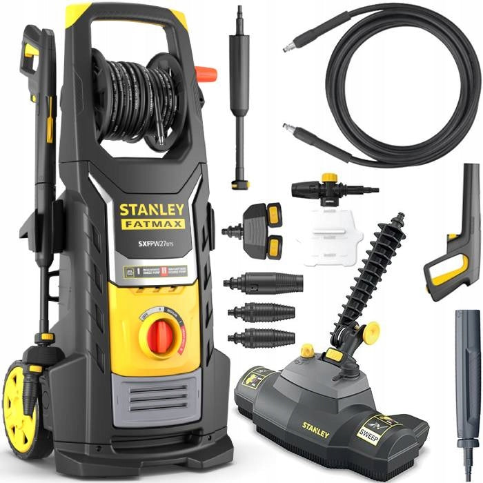 PRESSURE WASHER STANLEY 2700W 160bar 850l/h + TWIN AQUASWEEPER BRUSH