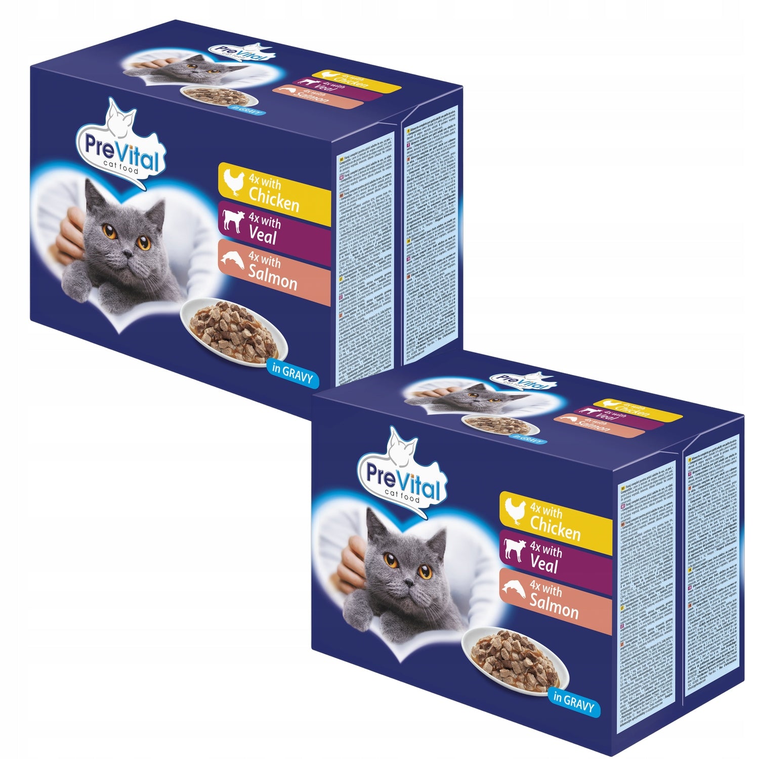 PREVITAL CAT FOOD VITAL BOX MIX VEAL CHICKEN SALMON 24X100G