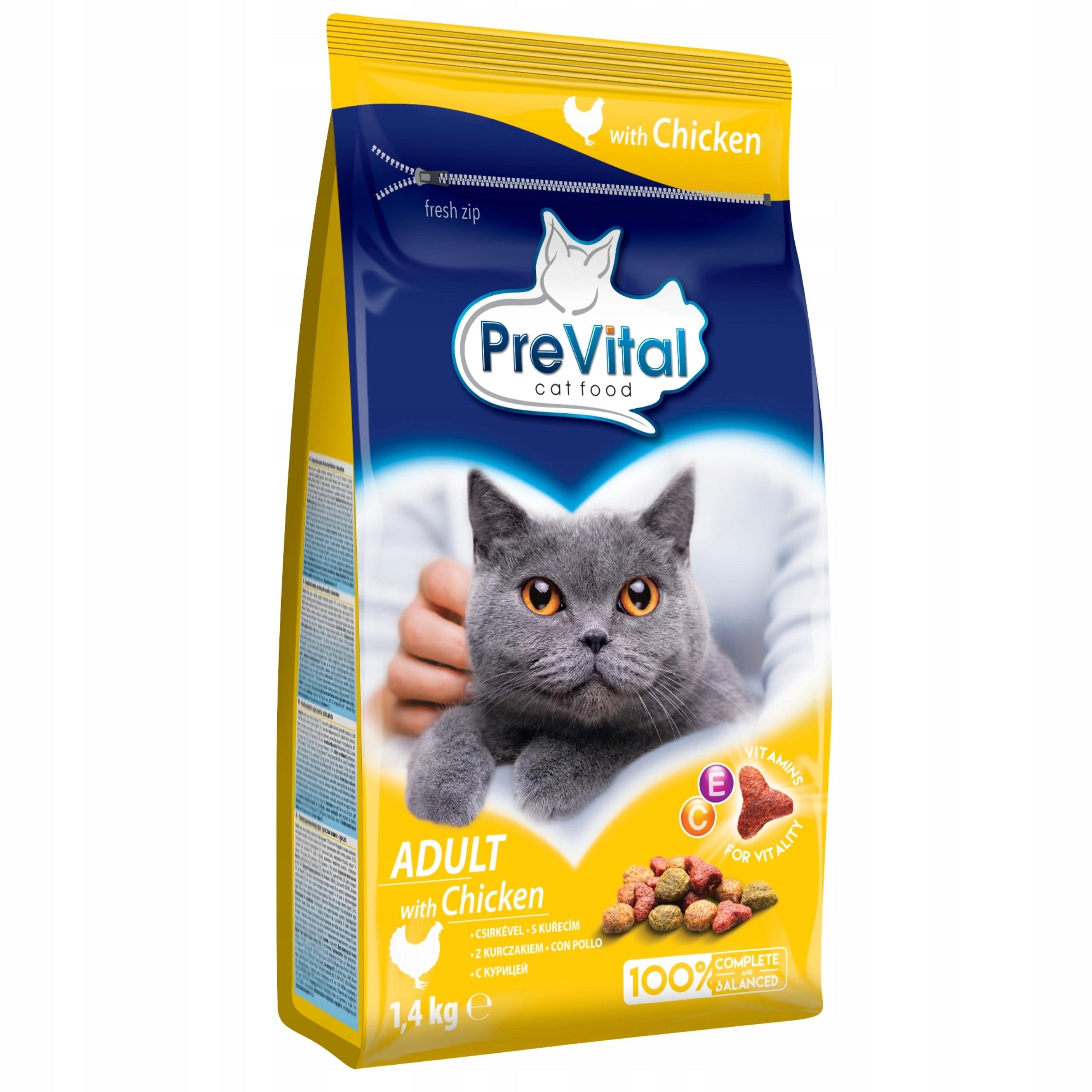 PREVITAL dry cat food Adult chicken 1,4kg