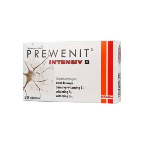 PREWENIT Intensiv B, vitamins B1, B6, B12, 30 tablets