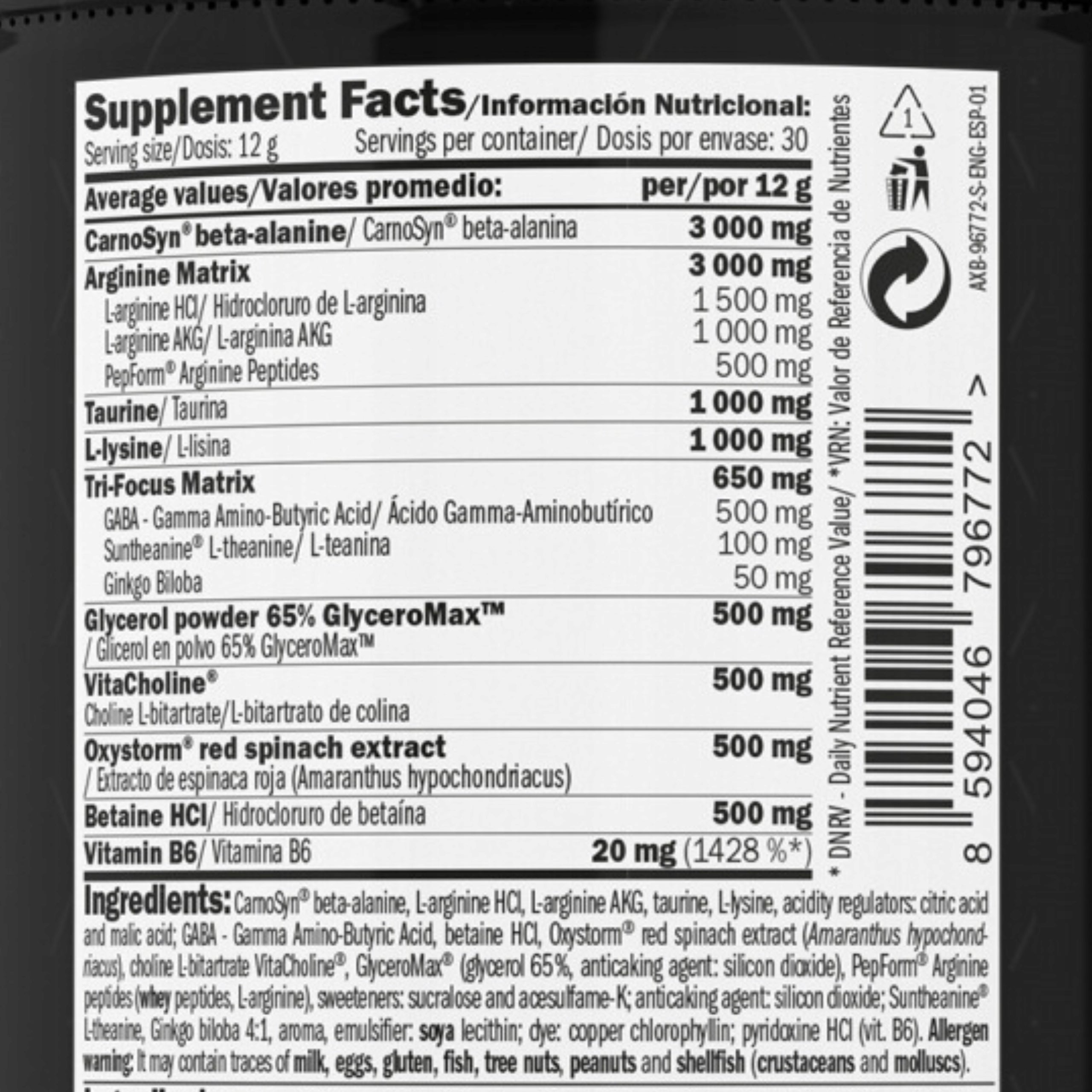 PREWORKOUT WITHOUT CAFFEINE on pump focus endurance Pre-workout x2 Packaging status original