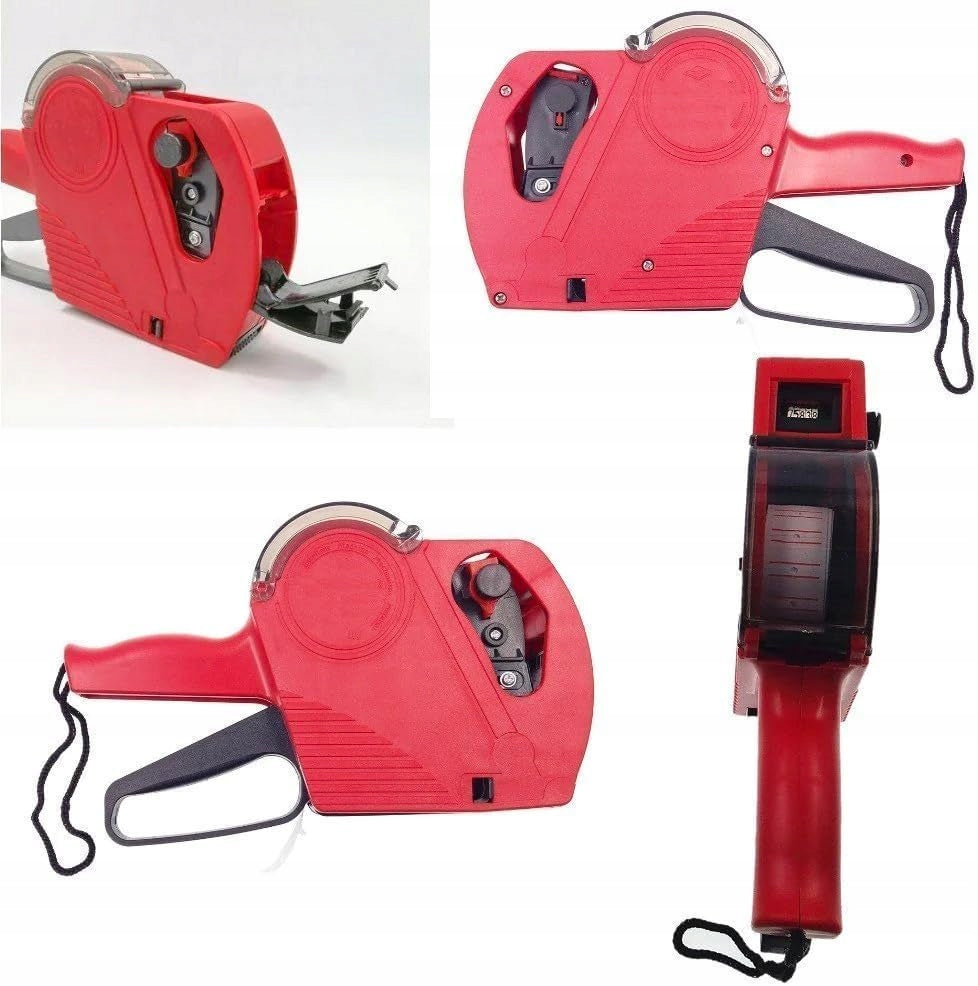 PRICE LABEL GUN RED WITH 10 ROLLS AND 2 CARTRIDGES Manufacturer Symbol