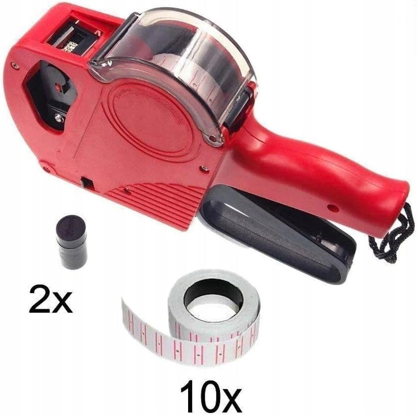 PRICE LABEL GUN RED WITH 10 ROLLS AND 2 CARTRIDGES Manufacturer code 0041522063432