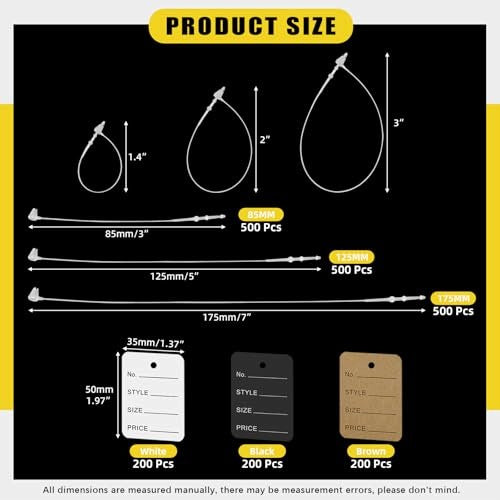 PRICE LABEL PENDANTS PLASTIC SNAP CLOSURE SET 2100 Manufacturer code SWC5908151192573