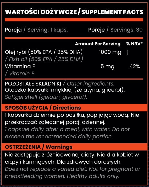 PRIM4L Omega 3 + Vit. E 30 pcs heart cell protection Packaging status original