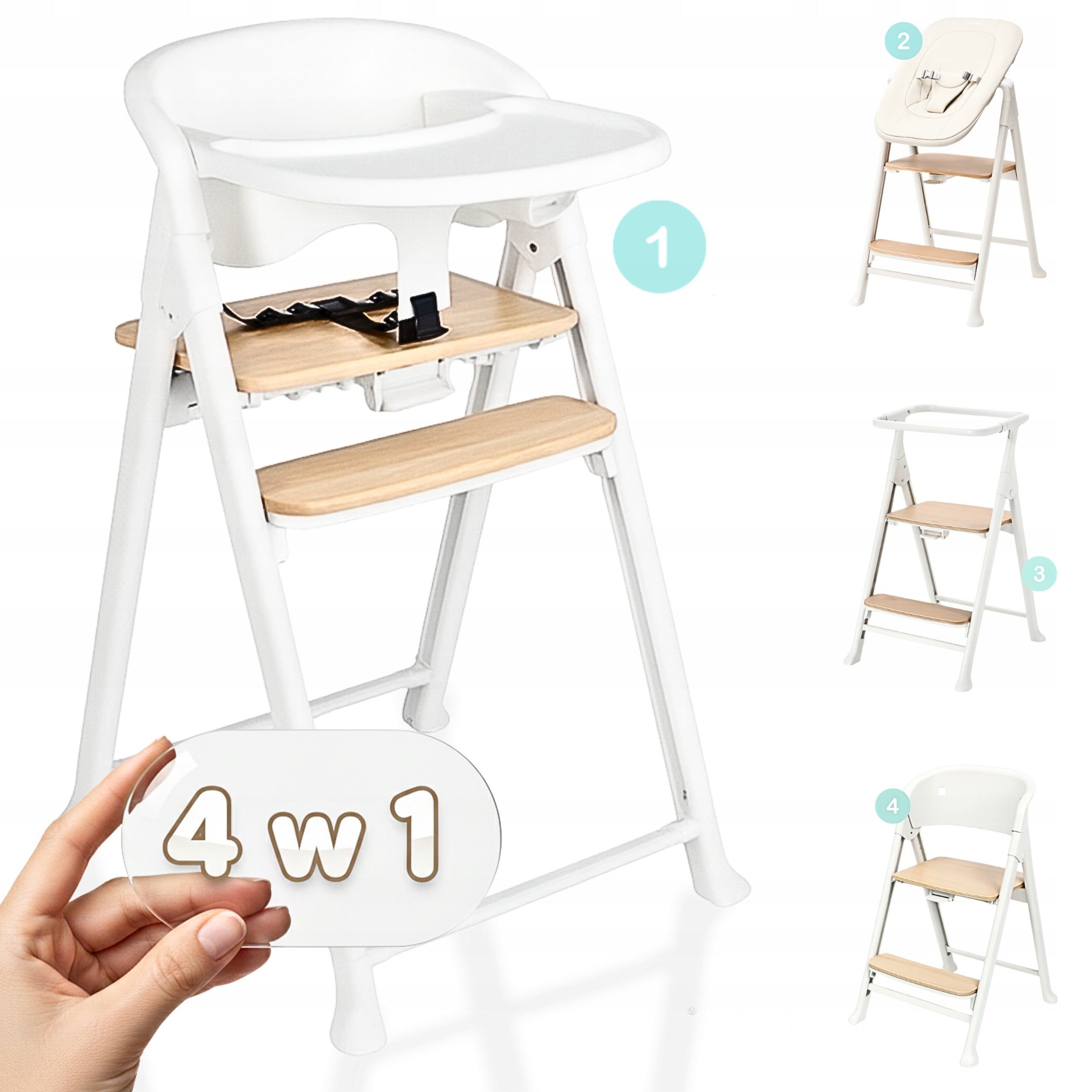 PRIMABOBO 4in1 BELI Multifunction Highchair for Feeding + Couch Beige