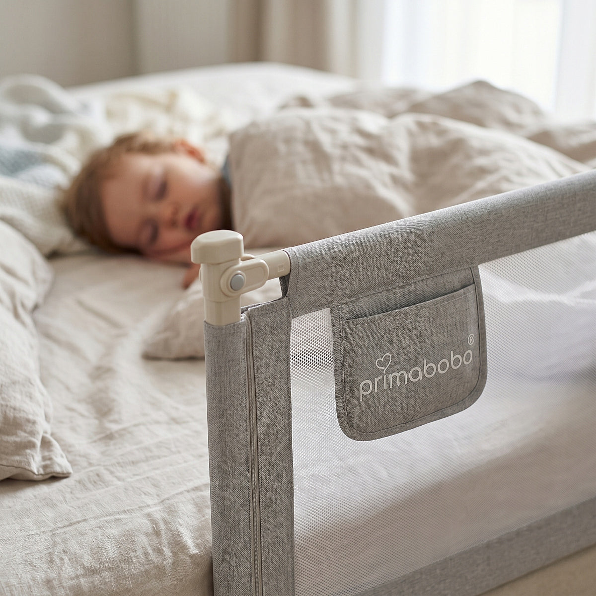 PRIMABOBO Protective barrier for bed CLASSIC 200cm for children HIGH GREY Manufacturer code BCL01_SZ 200