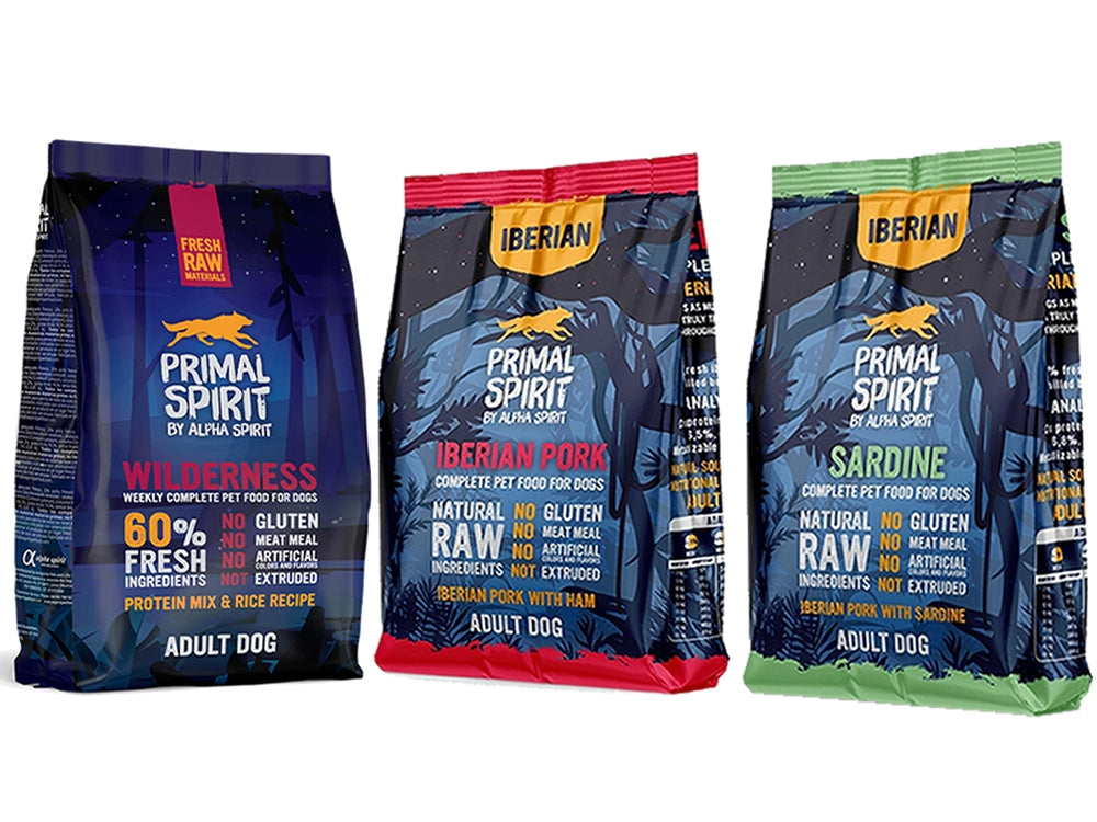 PRIMAL SPIRIT IBERIAN DOG FLAVOR SET 3X1KG