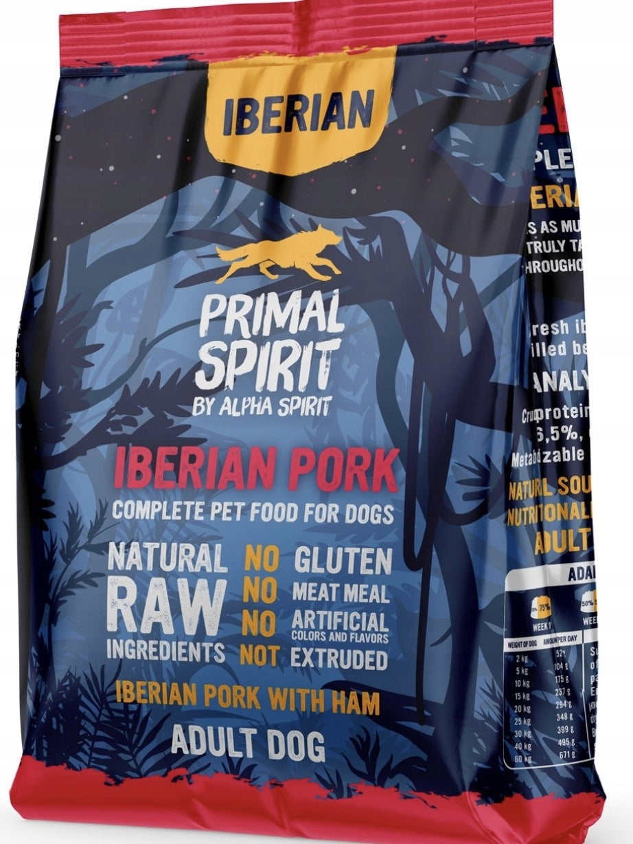 PRIMAL SPIRIT Iberian Pork 1kg Dry Dog Food