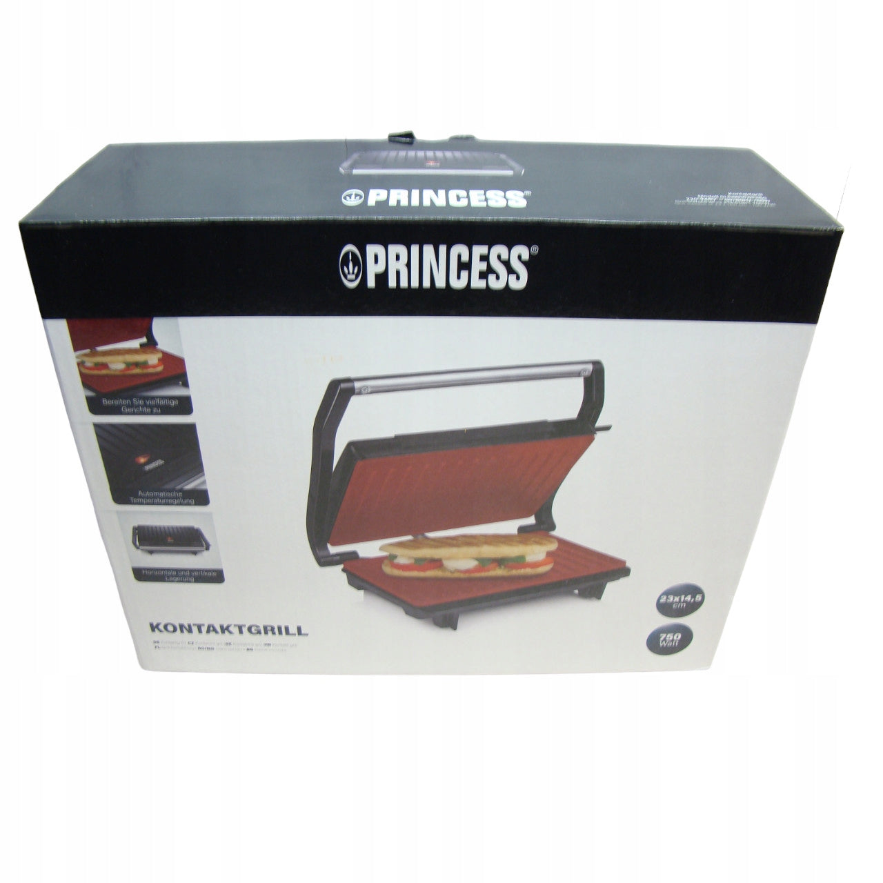 PRINCESS LARGE STRONG CONTACT GRILL 750 IN TOASTER OVEN 01.110910.01.460 Power rating 750 W