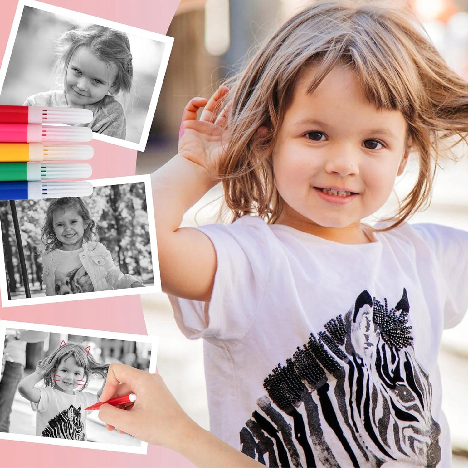 PRINT INSTANT CAMERA FOR KIDS FULL HD 1080P MINI PRINTER+3 ROLLS Model aparat natychmiastowy