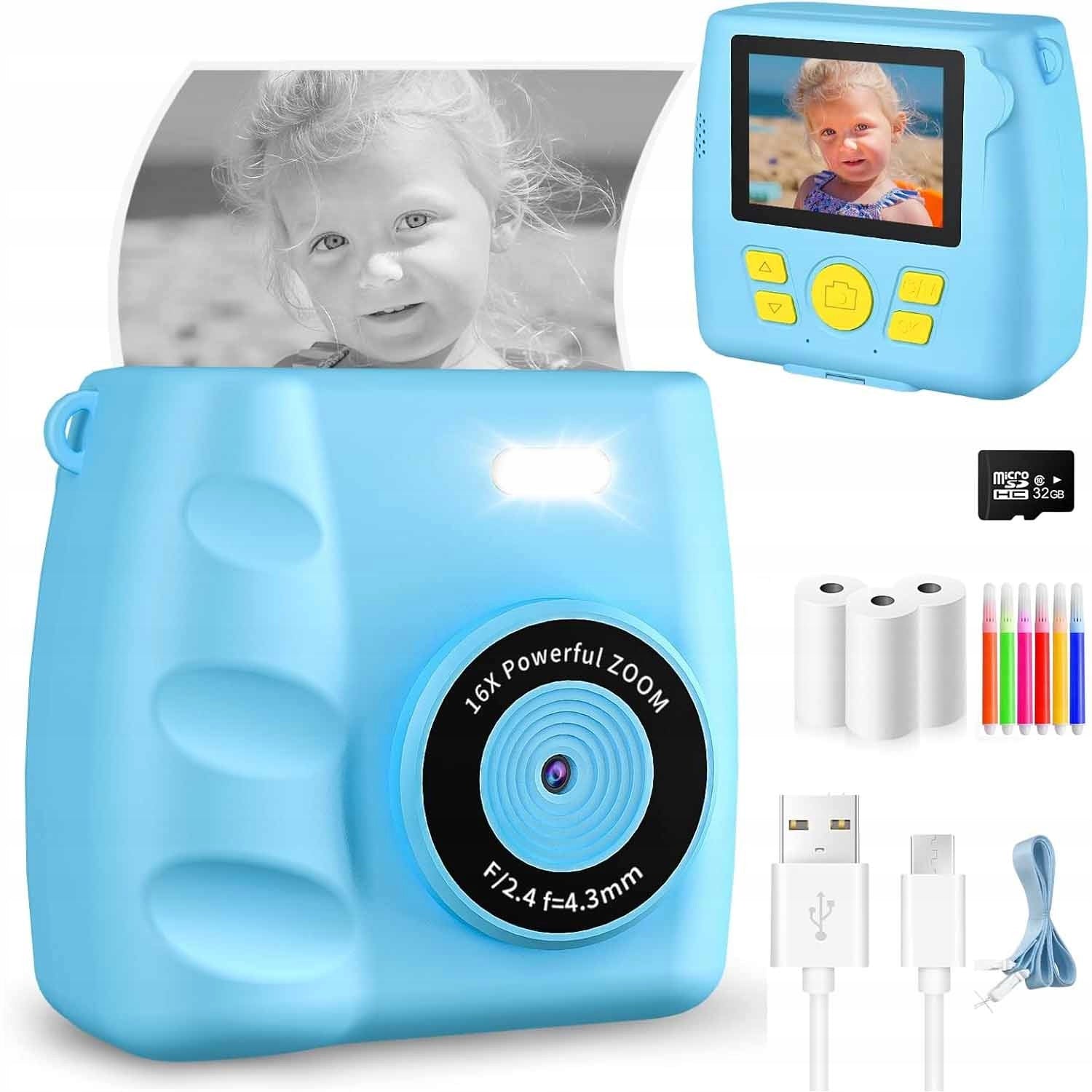 PRINT THERMAL PRINTER INSTANT CAMERA + 3 ROLLS