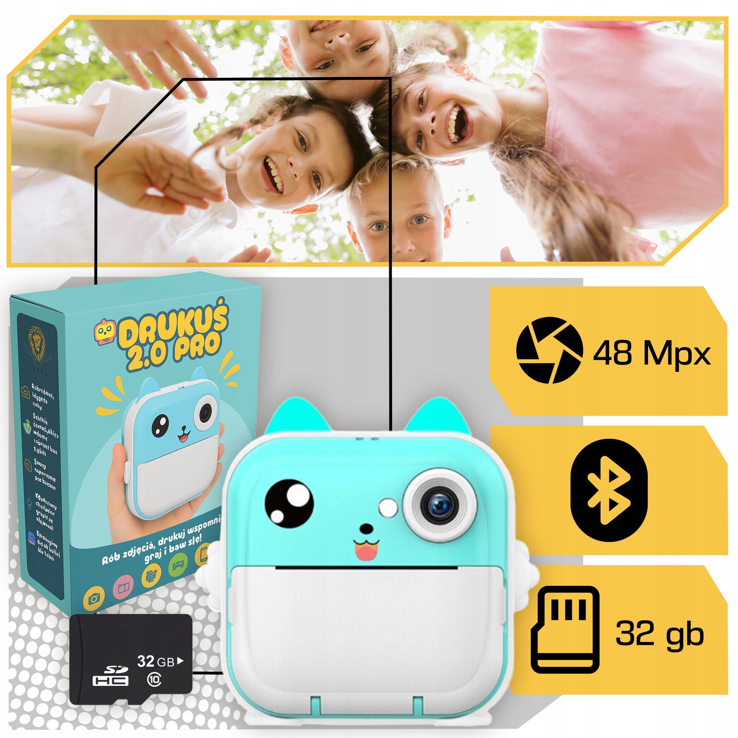 PRINTER PRINT INSTANT THERMAL CAMERA + 32GB CARD Brand Lewer