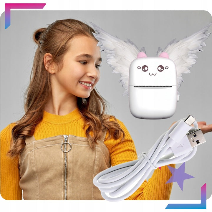 PRINTER THERMAL PRINTER FOR CHILDREN instant mini camera + 11 rolls Manufacturer code Drukuś cyfrowy Aparat dla dzieci