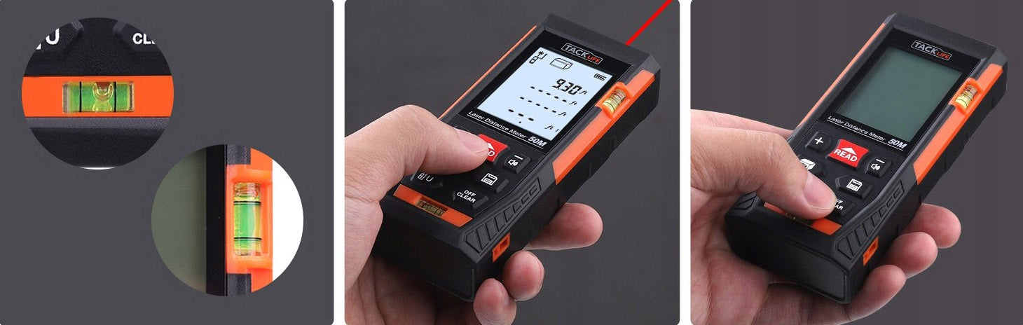 PRO LASER RANGEFINDER 40M PROTRACTOR DIGITAL LASER LEVEL METER IP54 Packaging status original