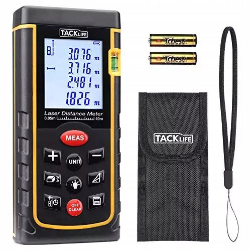 PRO LASER RANGEFINDER 40M PROTRACTOR DIGITAL LASER LEVEL METER IP54
