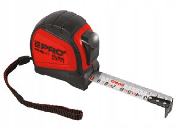 PRO MEASURE DOUBLE-SIDED ROLLING METER 8 METERS 25mm