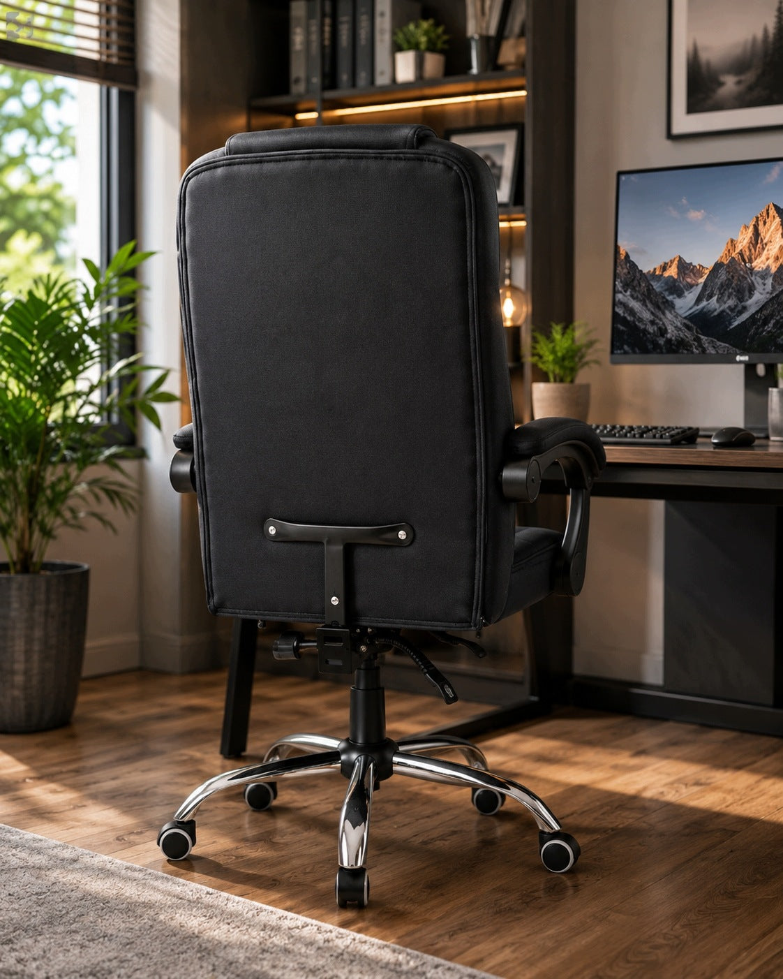 PRO RELAX 2026 SWIVEL OFFICE CHAIR WITH FOOTREST AND MASSAGER - BLACK Medical device no