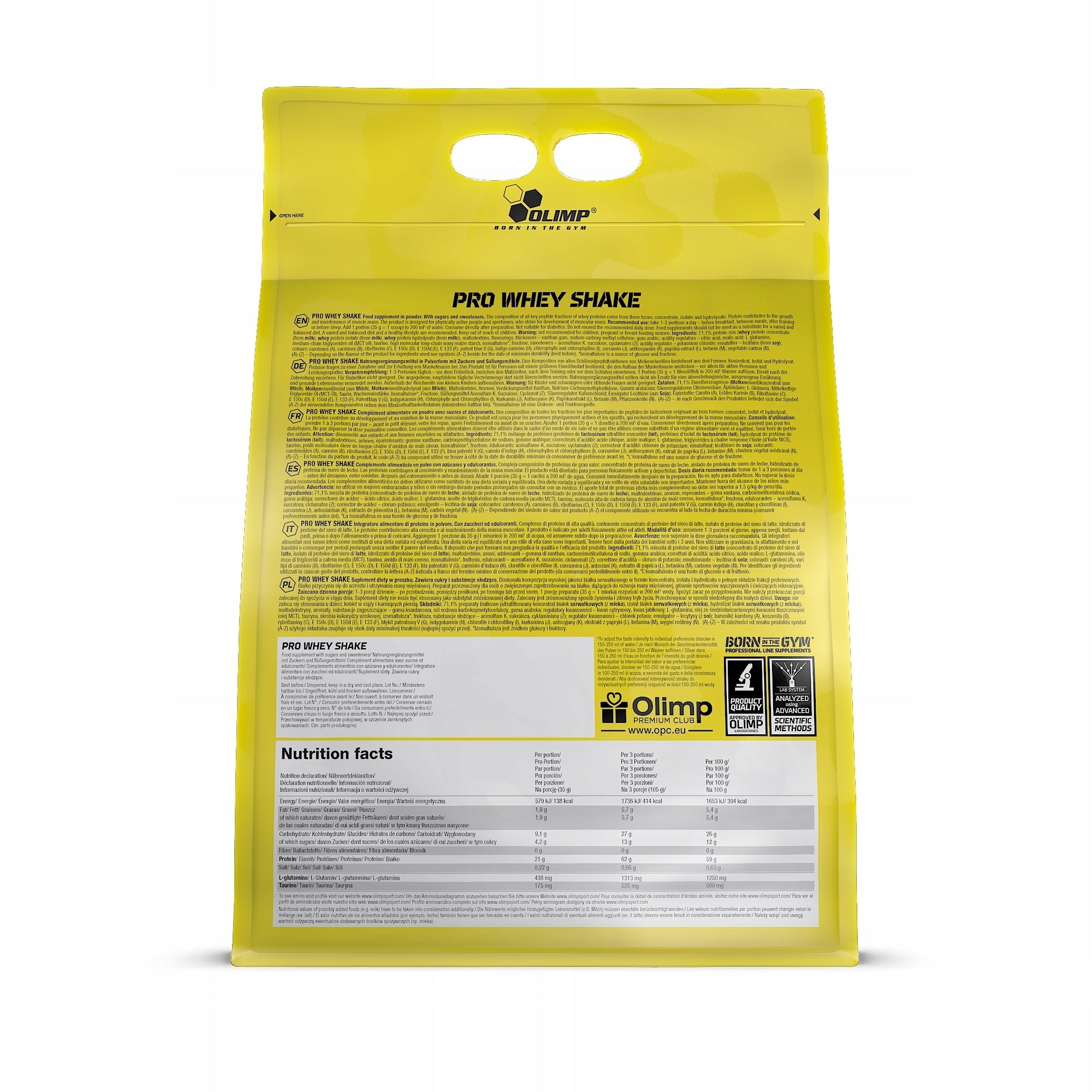 PRO WHEY SHAKE 2270 g – OLIMP WPC WPI WPH – PROFESSIONAL PROTEIN FORMULA Manufacturer code 5901330044250