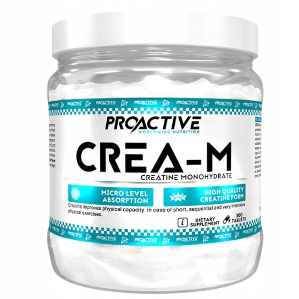 PROACTIVE CREA M 300 tabs CREATINE MONOHYDRATE 100% CREATINE ENDURANCE
