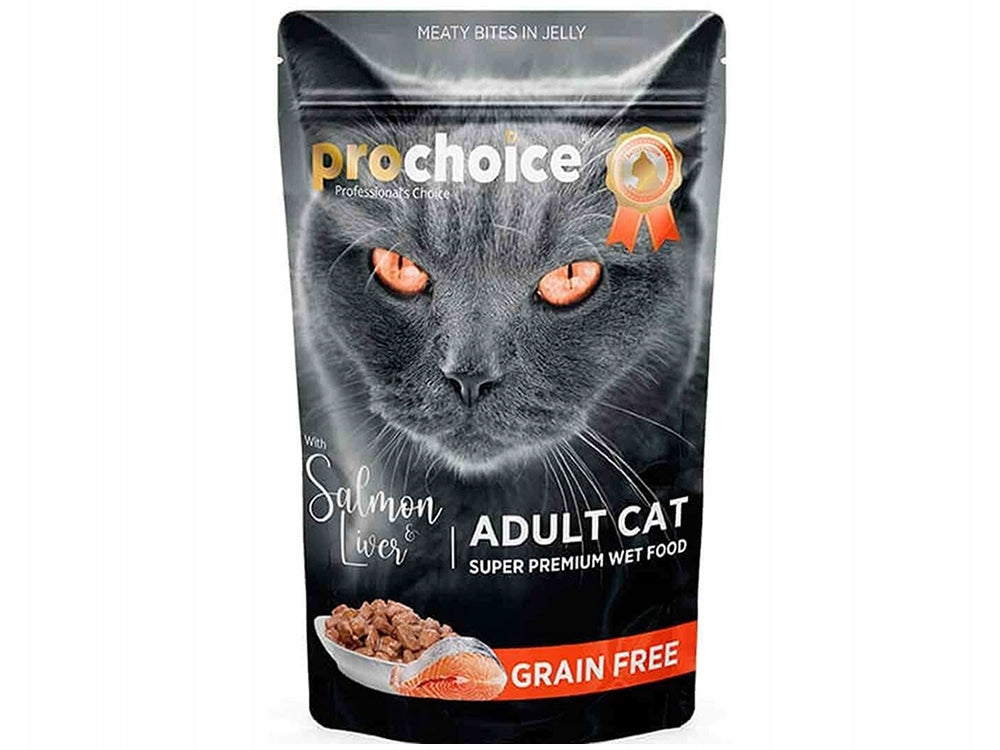 PROCHOICE cat food Salmon and Liver in Jelly sachet 85G