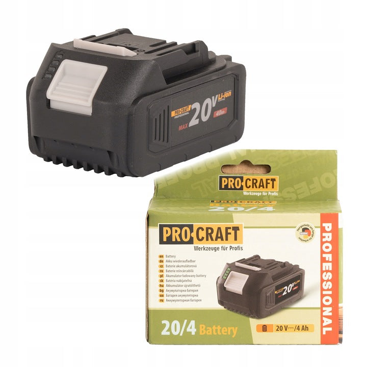 PROCRAFT 20/4 BATTERY 20V LI-ION 4,0 AH Packaging status original