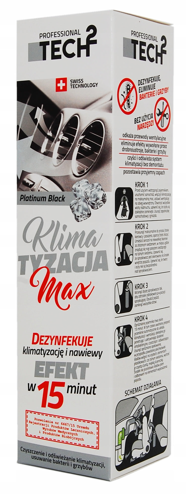PROFAST AIR CONDITIONING 150ML MAX PLATINUM BLACK TECH2 Manufacturer Tech2