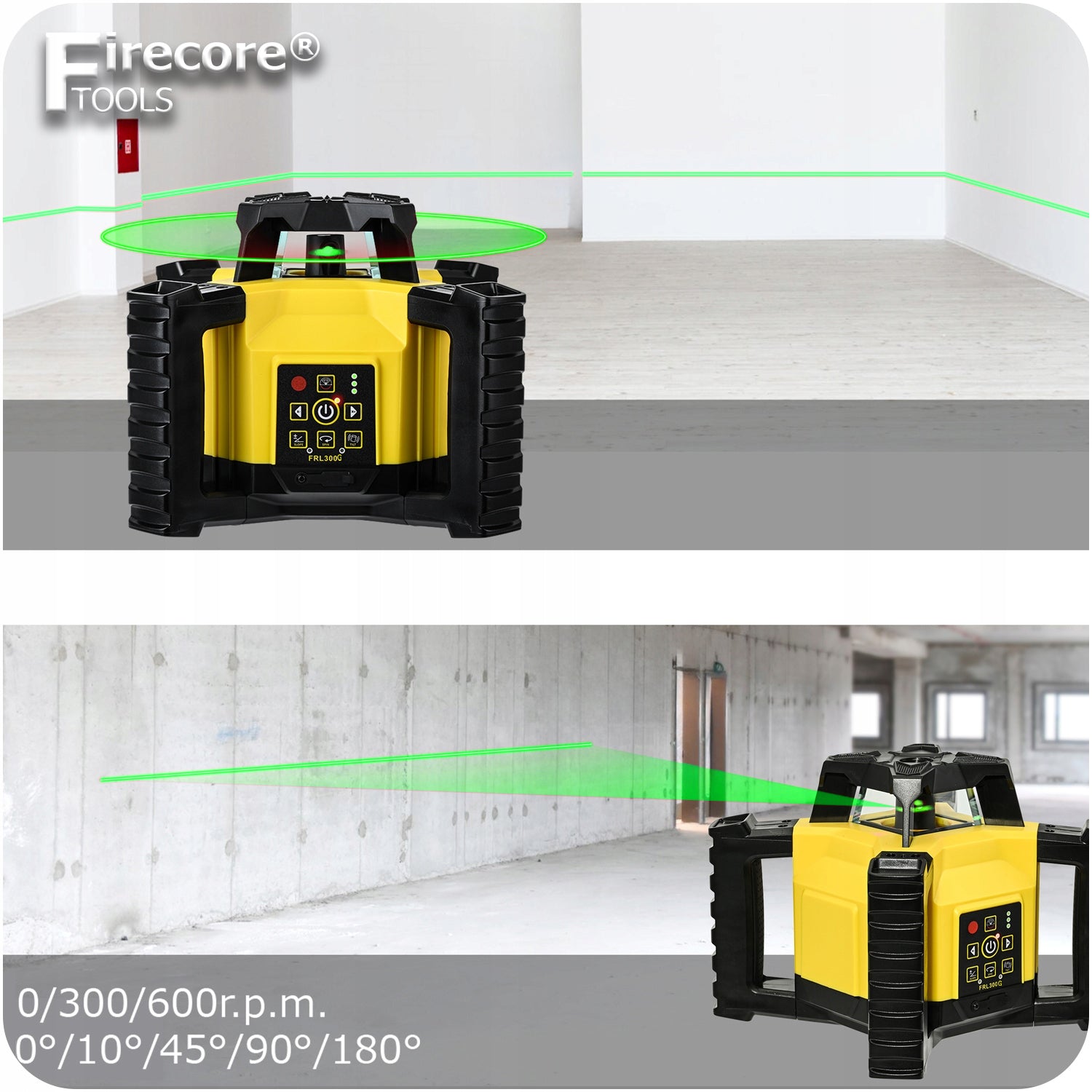 PROFESJONLNY NIWELATOR LASEROWY OBROTOWY GEODEZYJNY FRL300G FIRECORE Manufacturer code FRL300G