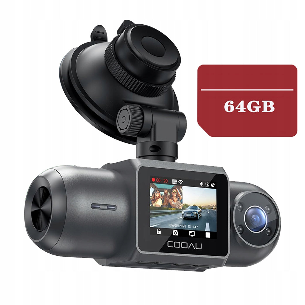PROFESSIONAL 4K WIFI DRIVING RECORDER WITH GPS 64GB CARD REVERSING CAMERA
