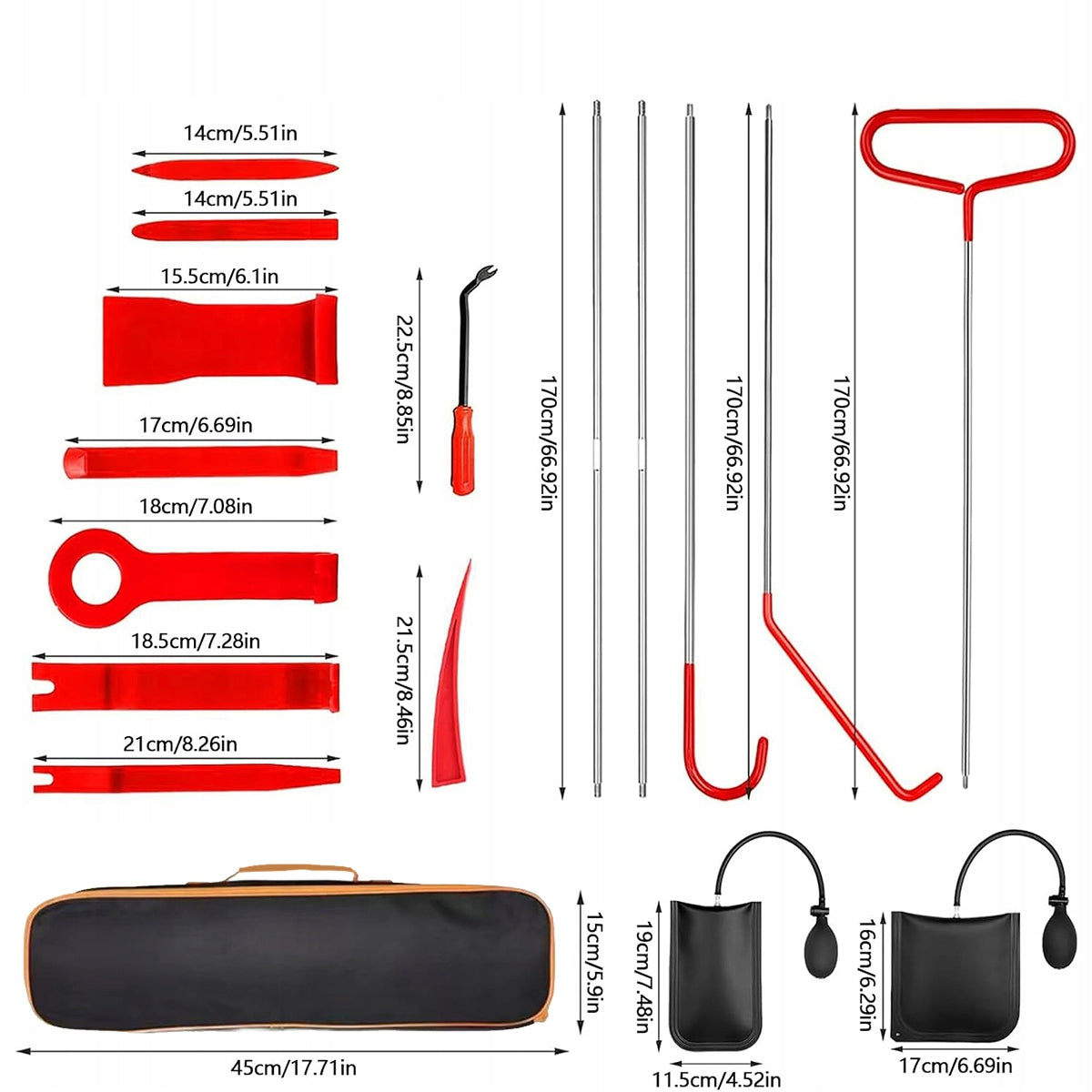 PROFESSIONAL CAR DOOR EMERGENCY OPENING TOOL KIT Brand no brand