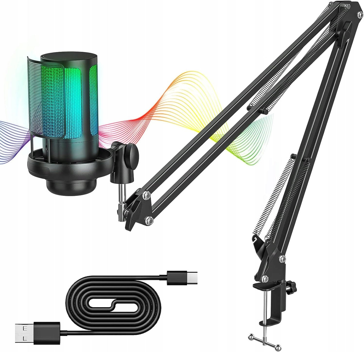 PROFESSIONAL CONDENSER MICROPHONE RGB ANYKUU ME6S