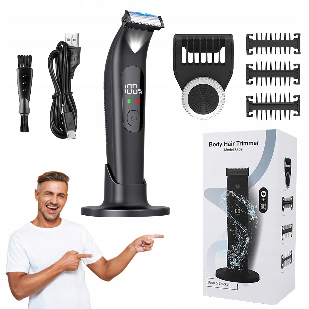 PROFESSIONAL CORDLESS CLIPPER WET&DRY USB SET