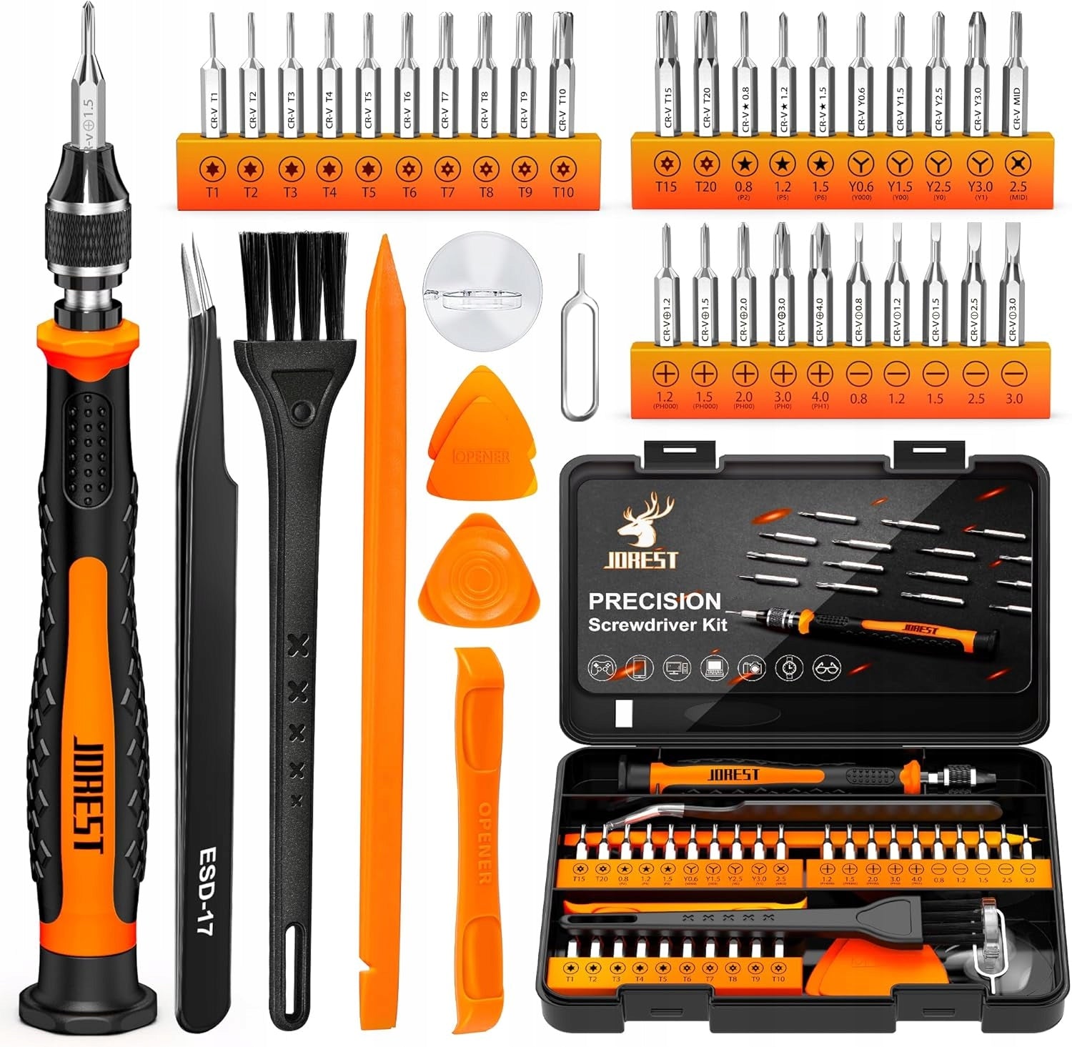PROFESSIONAL ELECTRONICS KIT SCREWDRIVER TORX 33 ELEMENTS TRI WING PS