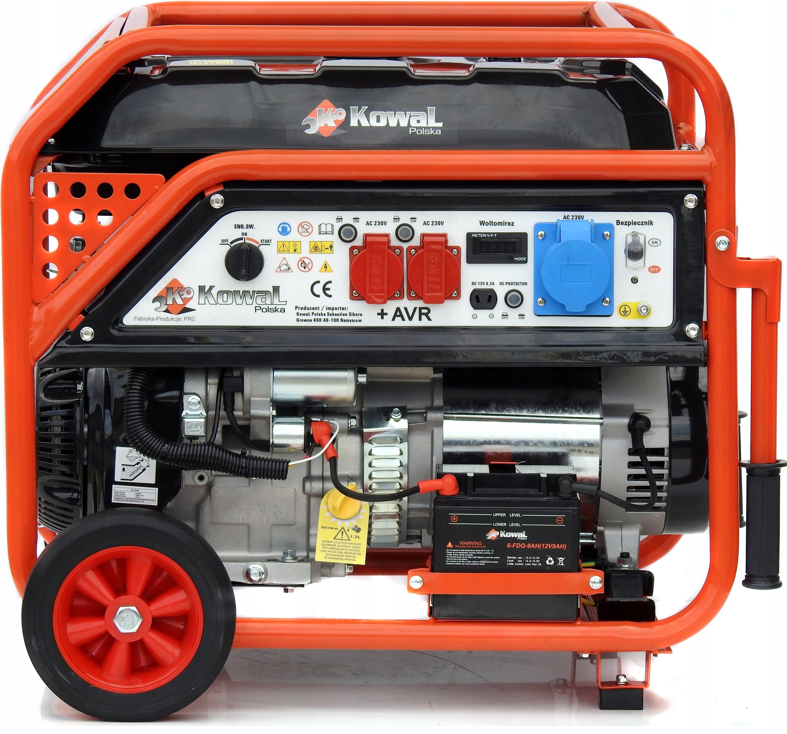 PROFESSIONAL GENERATOR SET 11,8kW ELSTART AVR COPPER STATOR blacksmith Manufacturer code KowaL A10 PRO