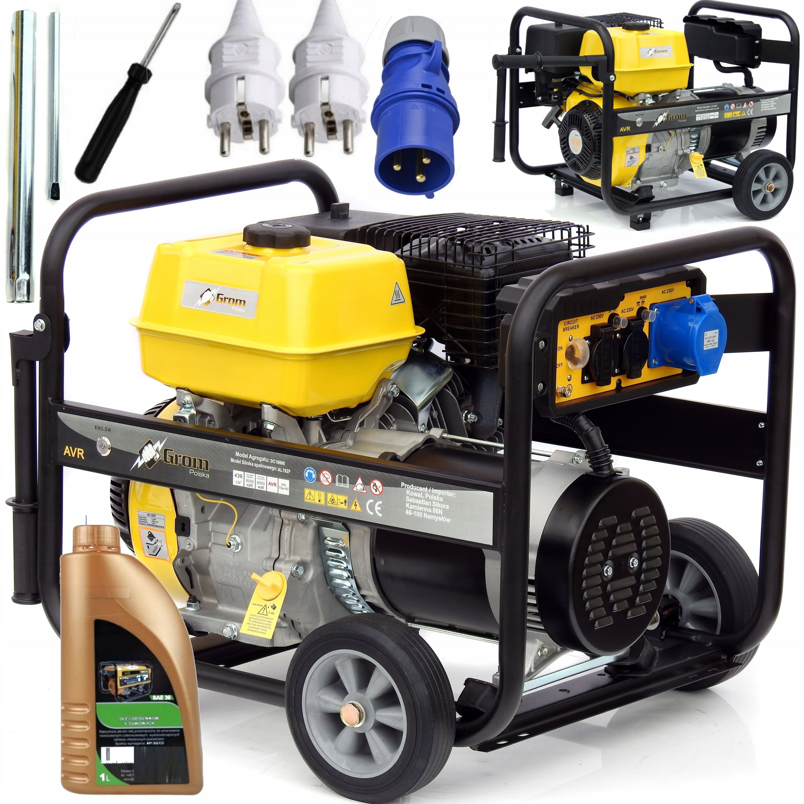 PROFESSIONAL GENERATOR SET 11,8kw AVR+ COPPER STATOR+ROTOR blacksmith