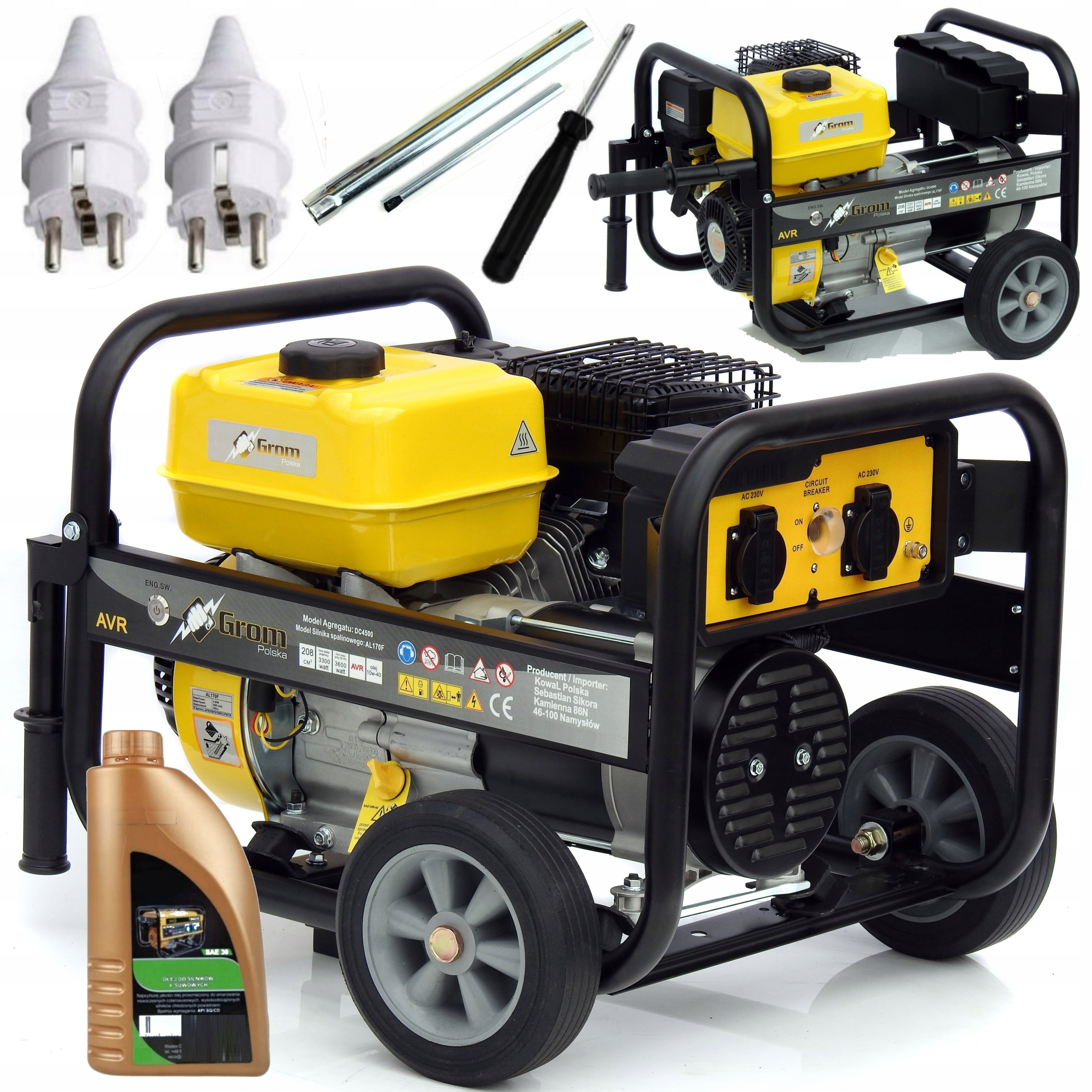 PROFESSIONAL GENERATOR SET 5,2kW generator AVR COPPER STATOR blacksmith