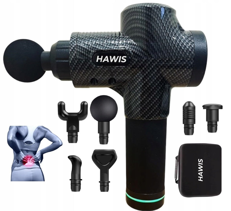 PROFESSIONAL GUN BRAND HAWIS BODY MASSAGE REPLACEABLE TIPS 30 MODES