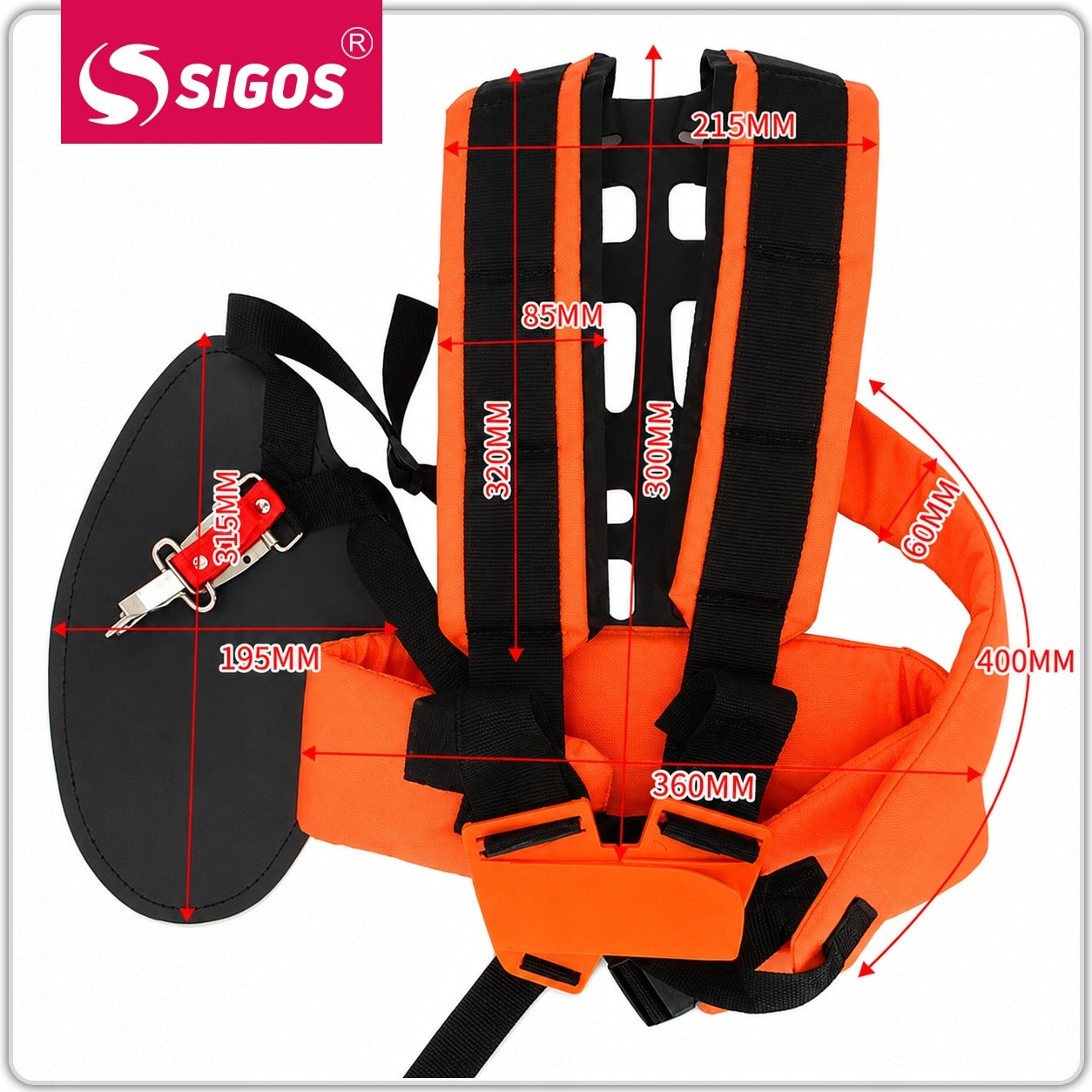 PROFESSIONAL HARNESS FOR COMBUSTION SCYTHE TRIMMER BELTS HARNESS ADJUSTABLE Manufacturer code PROFESJONALNE SZELKI DO KOSY SPALINOWEJ