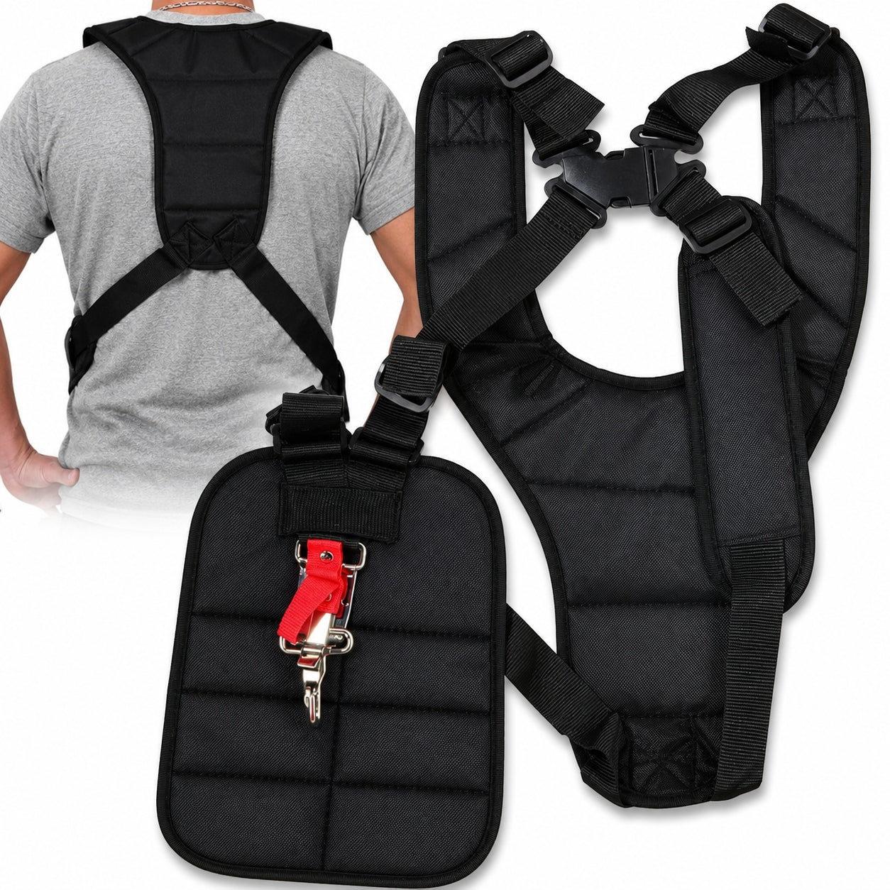 PROFESSIONAL HARNESS FOR COMBUSTION SCYTHE TRIMMER BELTS HARNESS ADJUSTABLE