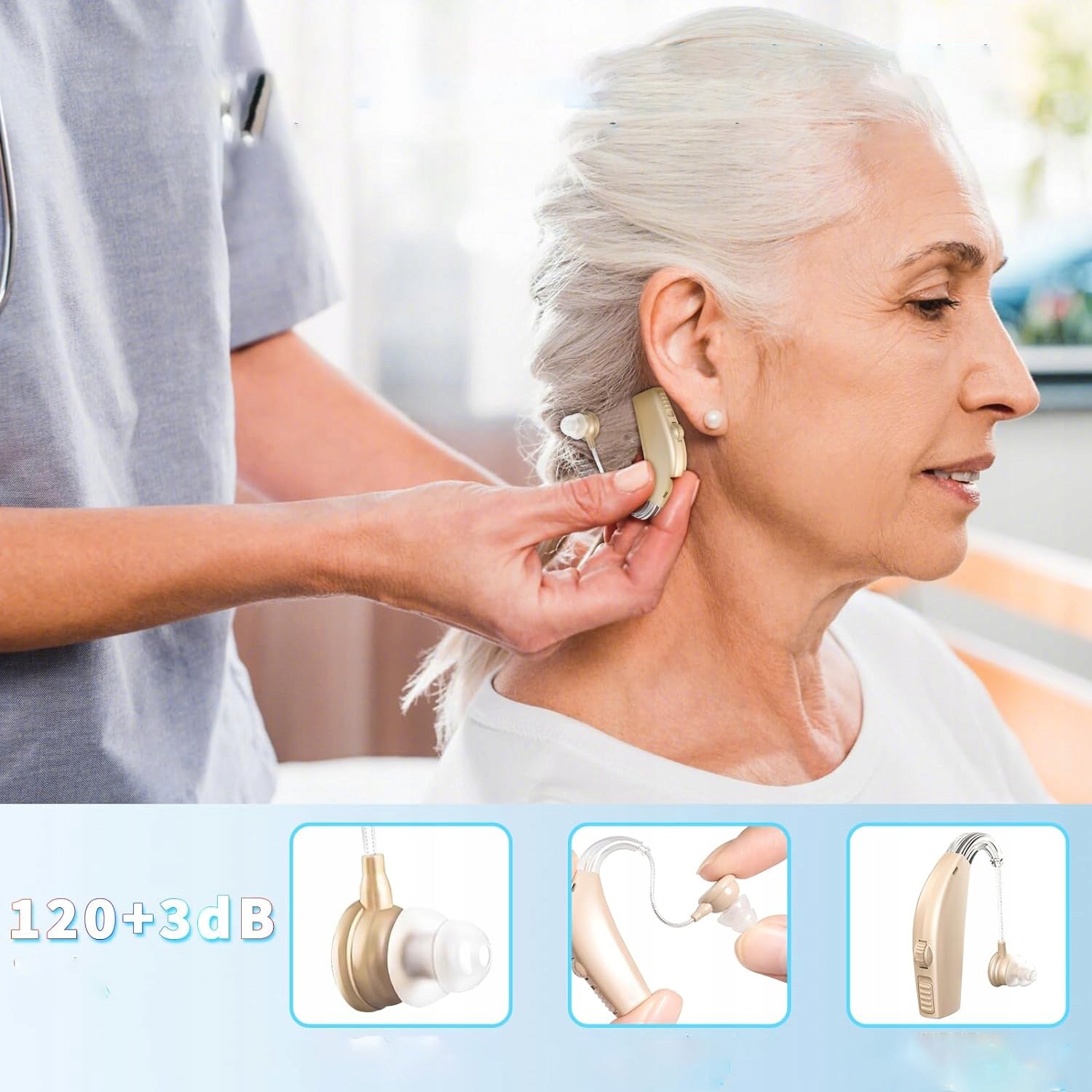 PROFESSIONAL HEARING AIDS FOR SENIORS WITH NOISE CANCELLATION + CHARGING CASE Medical device no