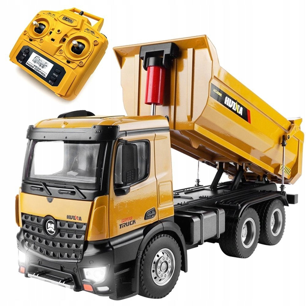 PROFESSIONAL LARGE CONTROLLED TRUCK DUMP TRUCK RTR RC HUINA - METAL