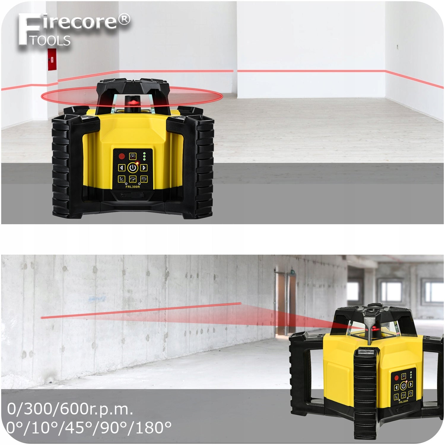 PROFESSIONAL LASER LEVELER ROTARY GEODESIC FRL300R FIRECORE Manufacturer code NIWELACYJNY FRL300R