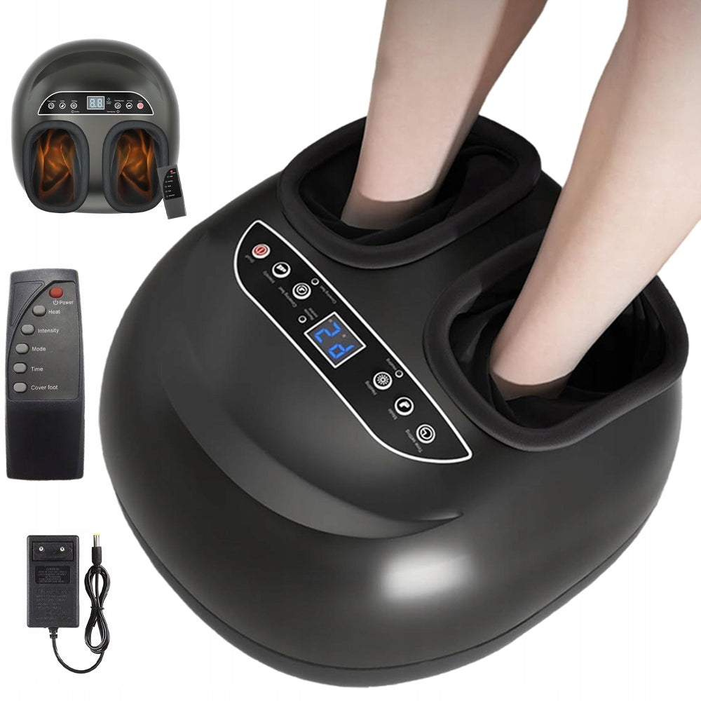 PROFESSIONAL LEG MASSAGER HEATING KNEADING ROLLING REMOTE CONTROL