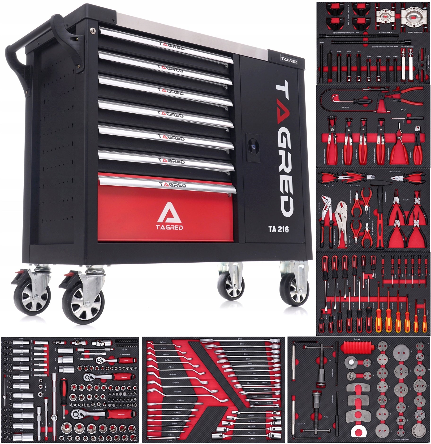 PROFESSIONAL MOTO TOOL CABINET WORKSHOP TROLLEY 306EL LARGE 113x99CM