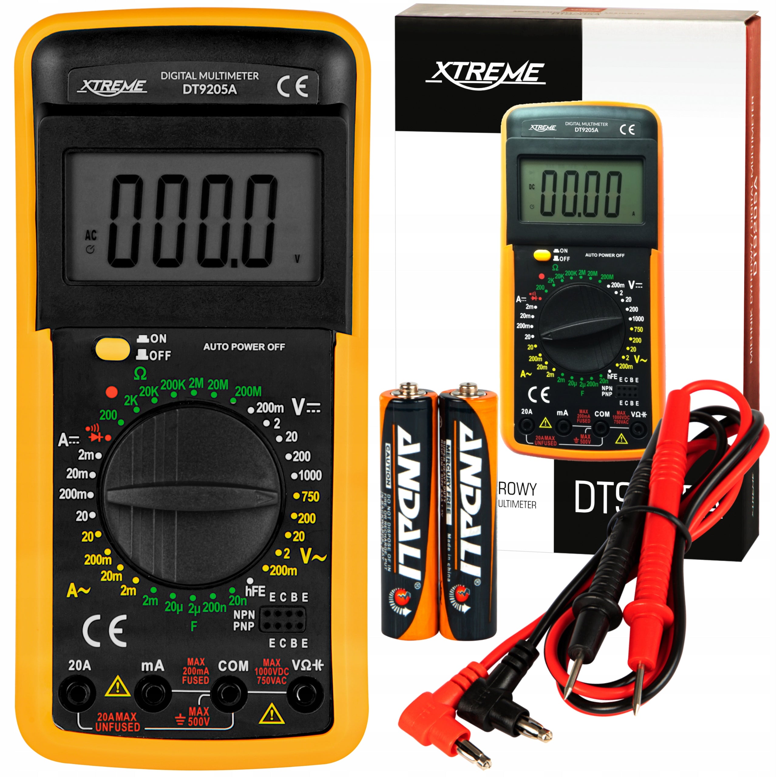 PROFESSIONAL MULTIMETER DIGITAL VOLTAGE CURRENT METER LCD TESTER SET