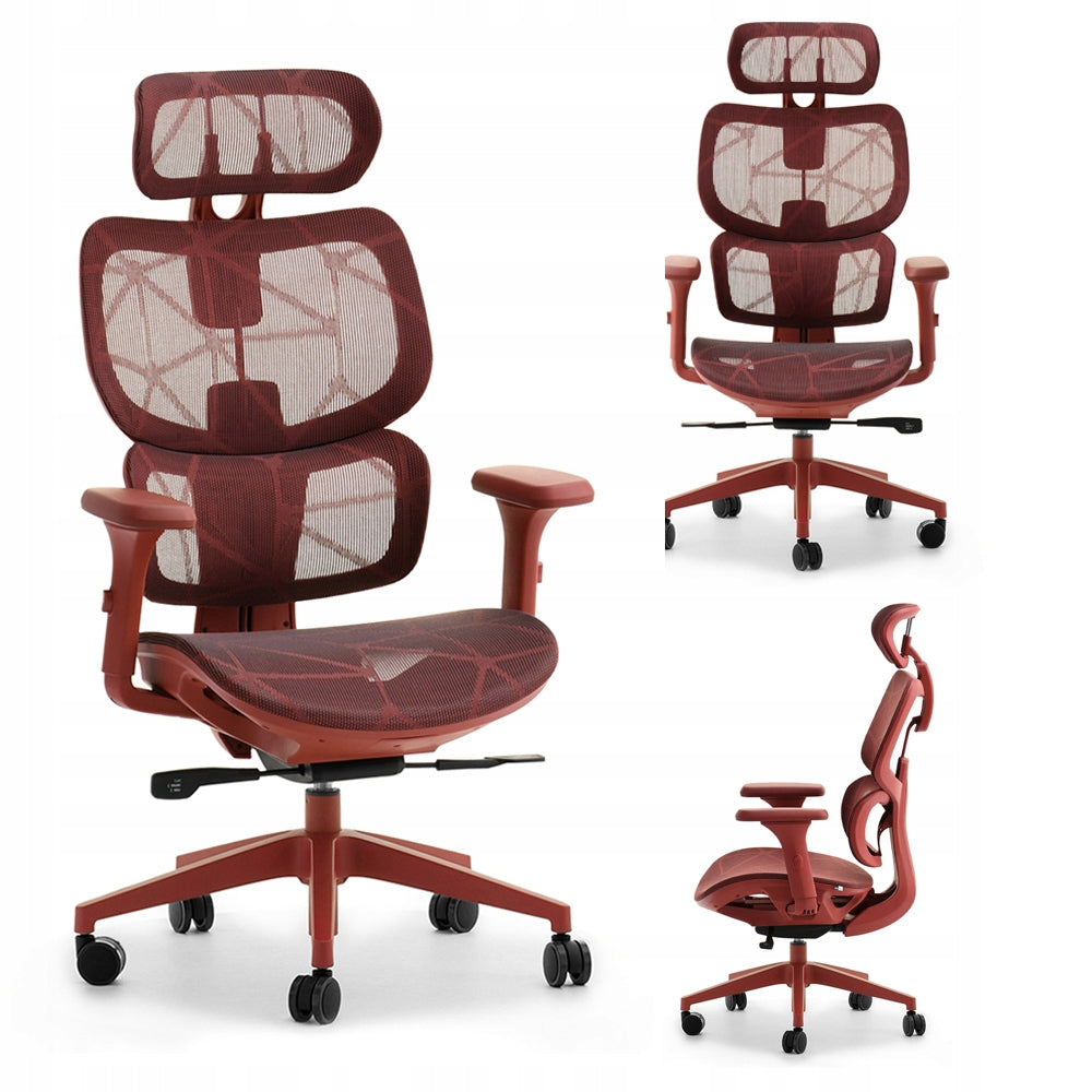PROFESSIONAL OFFICE CHAIR WITH ADJUSTABLE ARMRESTS HANOI RED