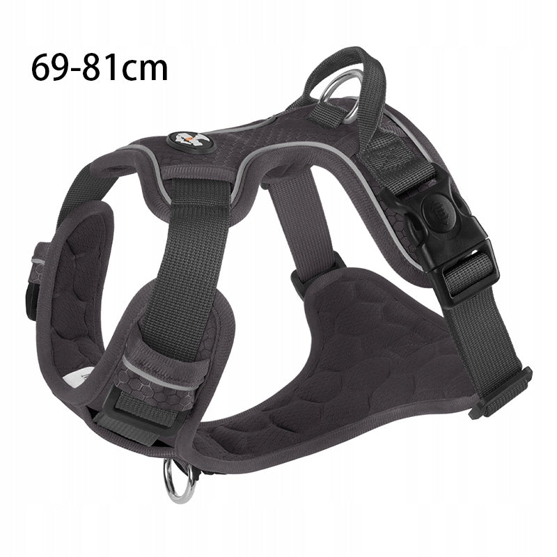 PROFESSIONAL PRESSURE-FREE WALKING HARNESS ADJUSTABLE FOR DOG SIZE L69-81cm Brand no brand