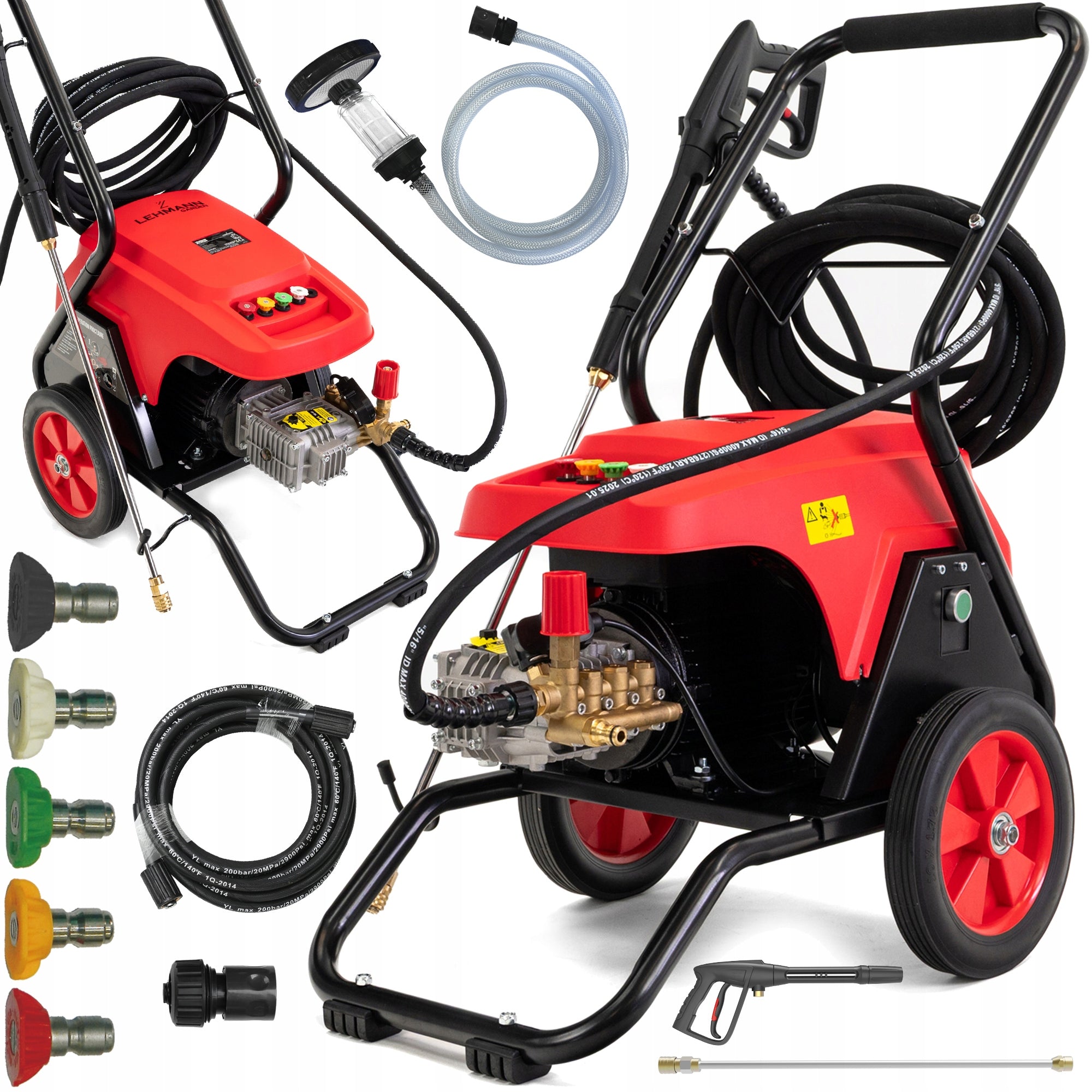 PROFESSIONAL PRESSURE WASHER 2800W INDUCTION BRASS SELF-SUCTION HEAD