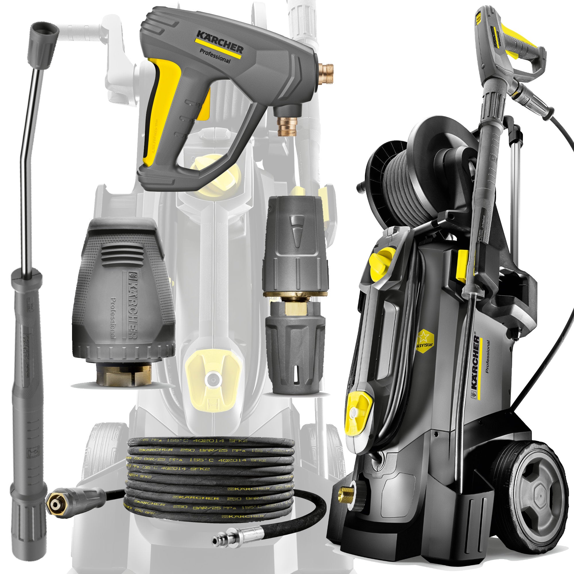 PROFESSIONAL PRESSURE WASHER KARCHER HD 5/17 CX PLUS DRUM + NOZZLE SET